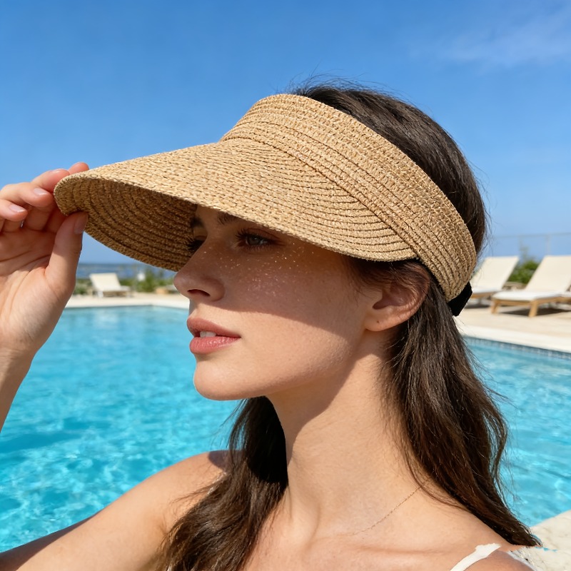 UV Protection Wide Brim Straw  - Women'S Golf Accessories ulasan dan harga