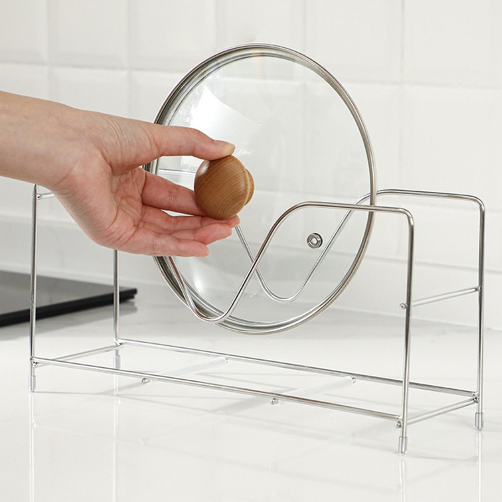 Pot Lid Rack Organizer Metal K - Women Kitchen Accessories ulasan dan harga