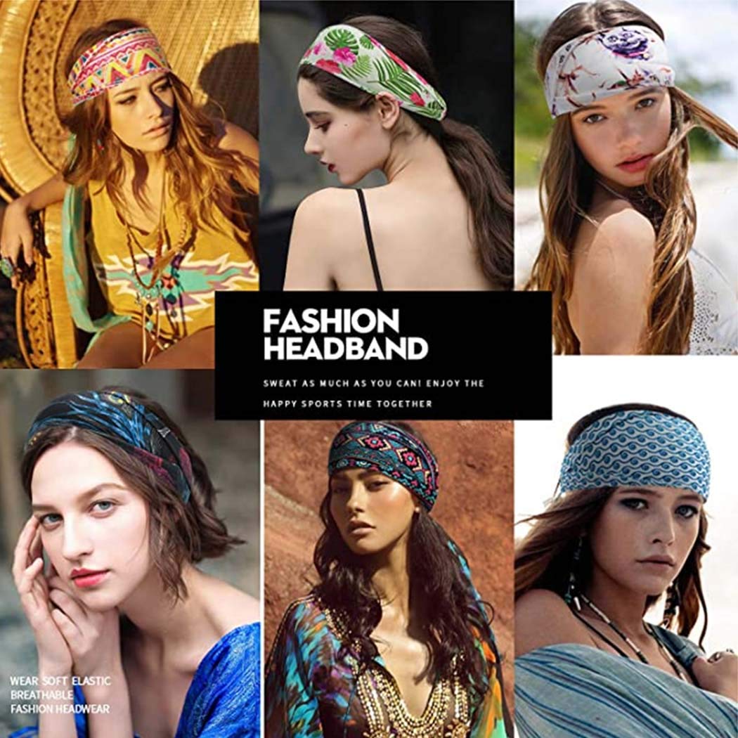 Wide Boho Headbands for Women  - Women'S Running Accessories ulasan dan harga